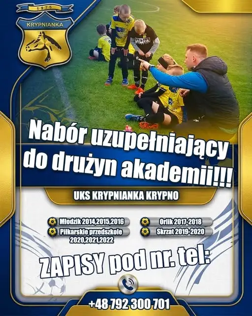 Akademia piłkarska ogłasza nabór uzupełniający dla dzieci i młodzieży