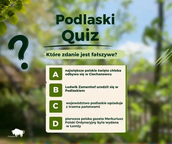 Quiz wiedzy o Podlaskiem – zgadnij i wygraj nagrody!