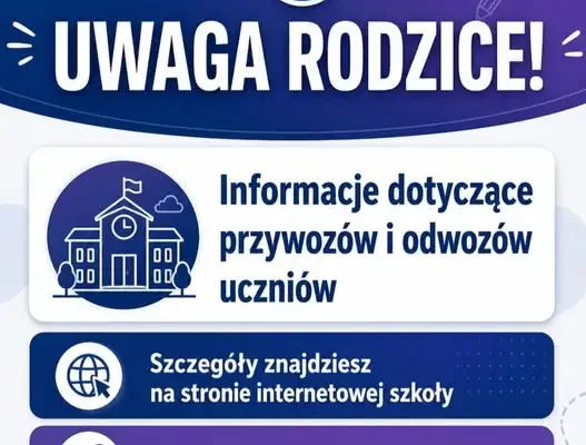 Informacje o przywozach i odwozach uczniów – sprawdź szczegóły na stronie szkoły