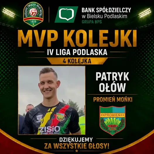 Patryk Ołów ponownie MVP kolejki w IV lidze