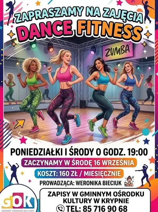 Dance Fitness w GOK Krypno – nowe zajęcia od 16 września