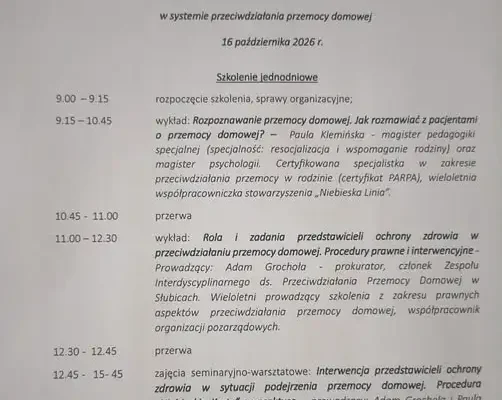 Bezpłatne szkolenie dla medyków: jak rozpoznać przemoc domową i właściwie zareagować
