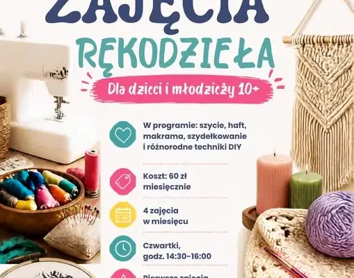 Warsztaty rękodzieła w Krypnie – zapisy dla dzieci i młodzieży