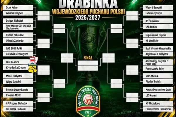 Krypnianka zagra z ŁKS II Łomża w 1/16 finału Wojewódzkiego Pucharu Polski