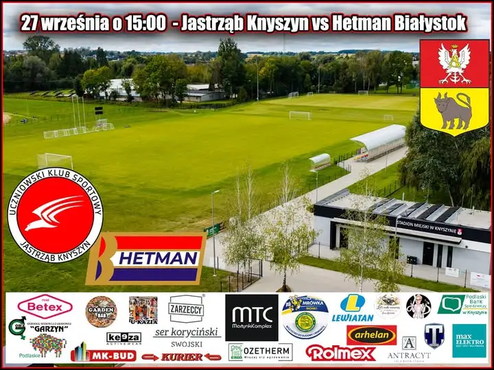 Jastrząb Knyszyn kontra Hetman Białystok – niedzielny mecz na Stadionie Miejskim