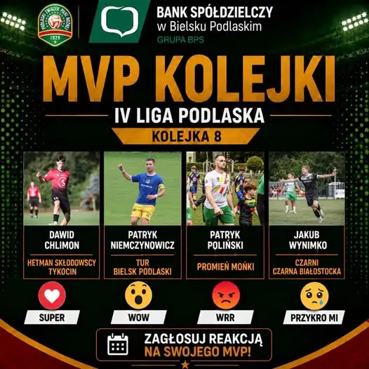 MVP 8. kolejki IV Ligi Podlaskiej – rusza głosowanie kibiców