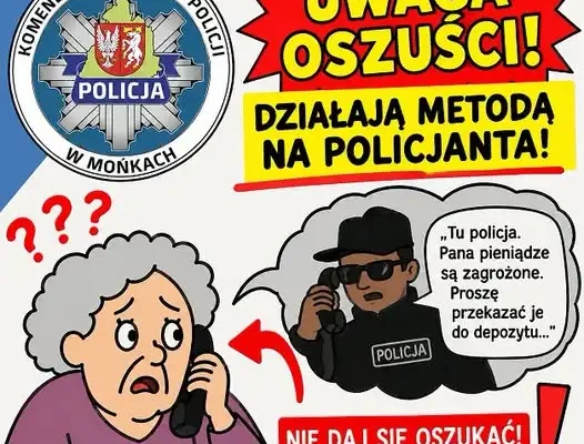 Policjanci z Moniek w ostatniej chwili uratowali blisko 40 tysięcy złotych