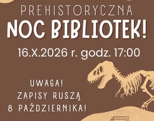 Prehistoryczna Noc Bibliotek w Krypnie – zapisy ruszają 8 października