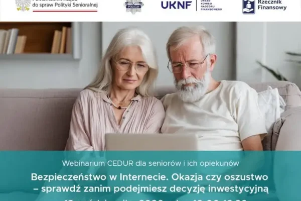 Bezpłatne webinarium KNF: jak seniorzy mogą uchronić się przed oszustwami w sieci