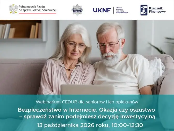 Bezpłatne webinarium KNF: jak seniorzy mogą uchronić się przed oszustwami w sieci