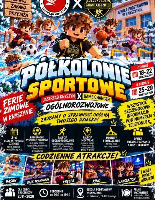 Jastrząb Knyszyn i Game Changer organizują sportowe półkolonie zimowe 2027