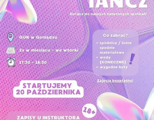 Zajęcia taneczne dla dorosłych w GOK Goniądz – startują od samby