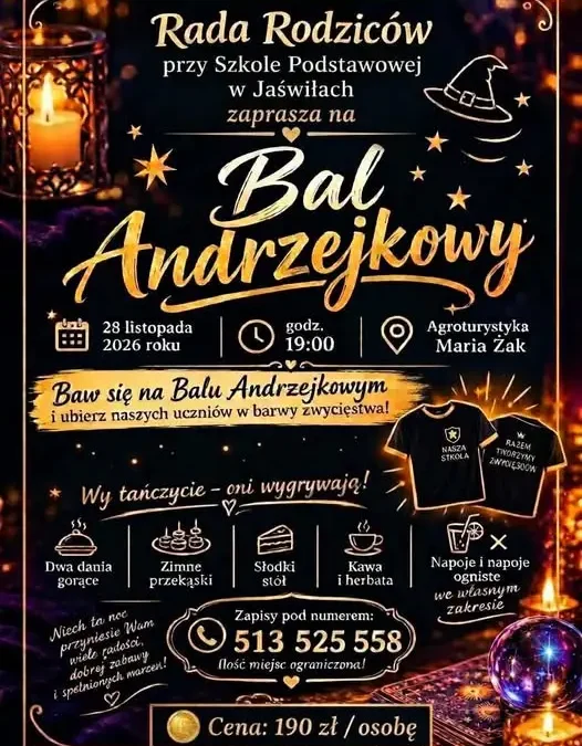 Andrzejkowy Bal Charytatywny – zatańcz i wesprzyj uczniów