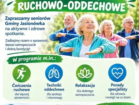 Warsztaty ruchowo-oddechowe dla seniorów z Gminy Jasionówka