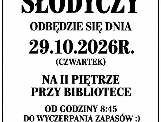 Kiermasz Słodyczy już 29 października – wolontariat zaprasza