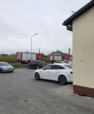 Ćwiczenia strażackie w sklepie Dino w Mońkach
