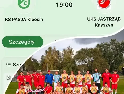 Jastrząb Knyszyn zagra z Pasją Kleosin w 10. kolejce Klasy A