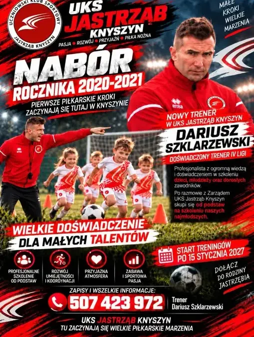 Dariusz Szklarzewski nowym trenerem najmłodszych w UKS Jastrząb Knyszyn